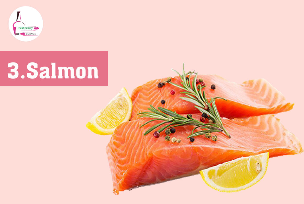 Salmon is also a good source of protein and contains many nutrients.